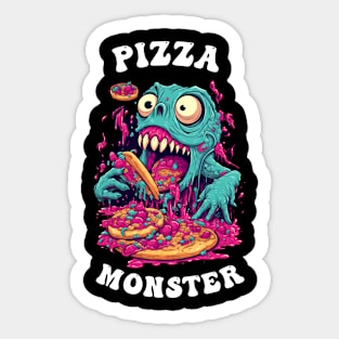 Pizza Monster Sticker